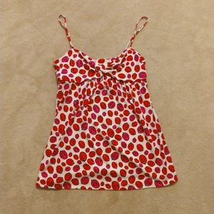 Diane Von Furstenberg Silk Top - Ladybugs